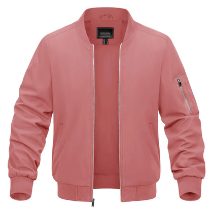 TACVASEN Spring Baseballl Jackets Mens Windbreaker Hiking Trekking Fishing Jackets Outdoor Full Zip Casual Coats Outwear Tops