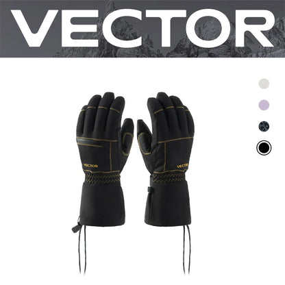 VECTOR Touchscreen P Cotton Waterproof Ski Gloves Wear Resistant PU Palm Moisture Resistant Warm Men and Women Five-finger Glove