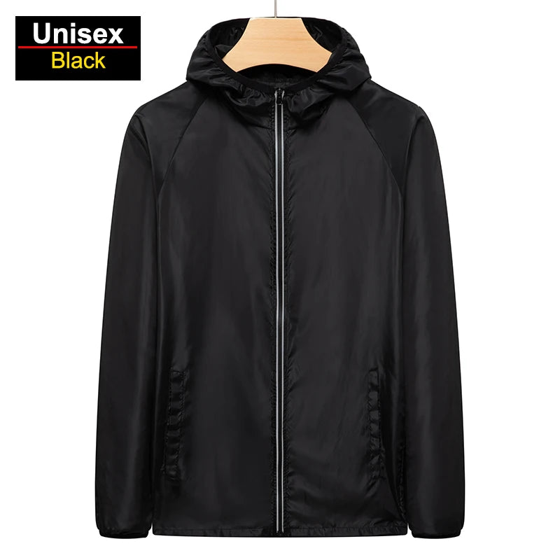 CHRLCK Men's Hiking Jackets Waterproof Women Sun Protection Windbreaker Camping Climbing Outdoor Coat Unisex Portable Clothes