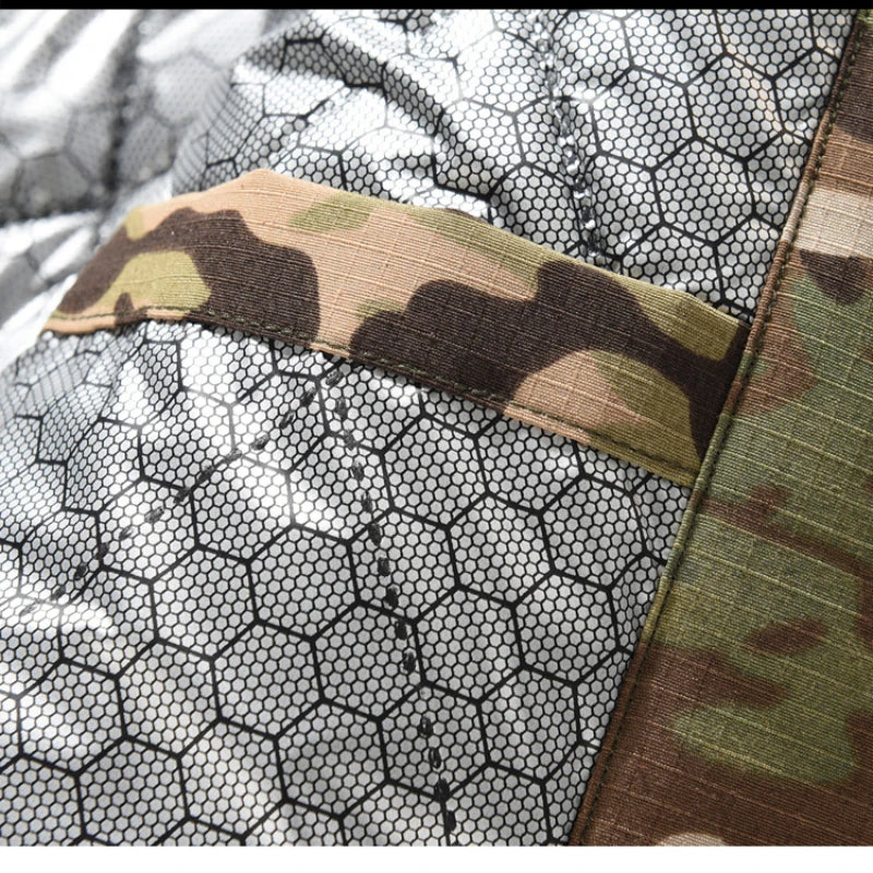 Camouflage Tooling Mens Hooded Parkas Thickened Winter Durable Multiple Pockets Outdoors Working Cotton Jackets Warm Windbreaker