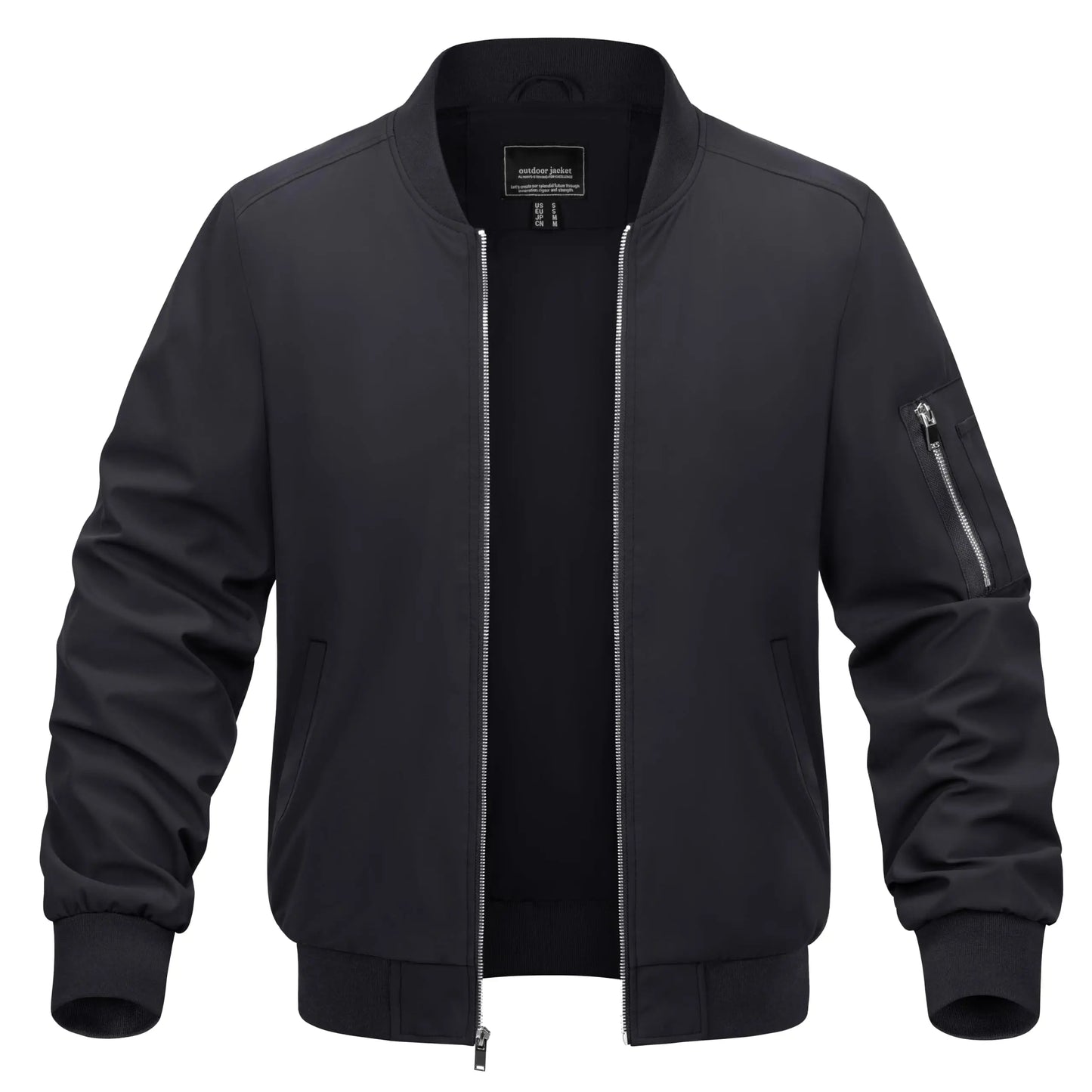 TACVASEN Spring Baseballl Jackets Mens Windbreaker Hiking Trekking Fishing Jackets Outdoor Full Zip Casual Coats Outwear Tops