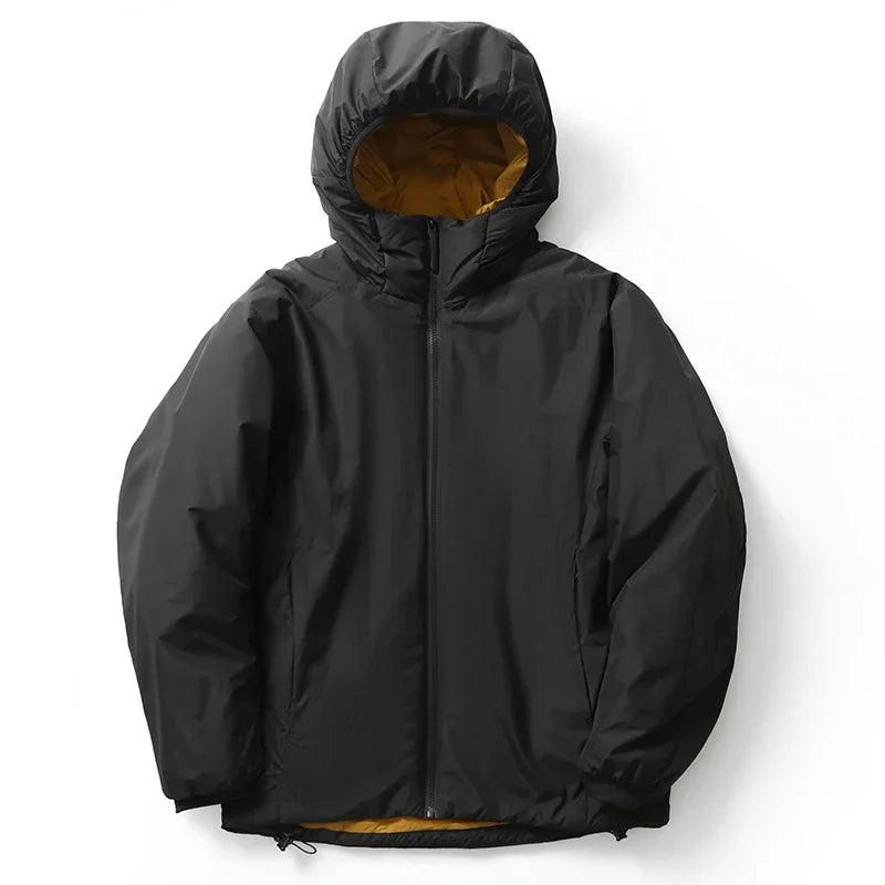 Harajuku Designer Men's Plus Size Winter Hooded Coat: Waterproof, Warm & Windproof for Outdoor Hiking, Skiing, Safari & Work