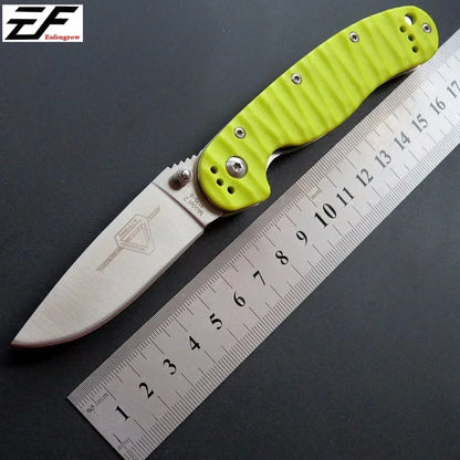 Eafengrow R2 Folding Knife With Sand Light Surface AUS-8 Blade G10 Handle Camping Outdoor Survival Pocket Knives for Outdoors