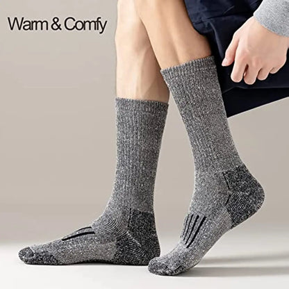 Unisex 80% Merino Wool Socks Hiking Thicken Warm Winter Sock Crew Compression Socks Moisture Wicking Soft Camping Cycling Socks