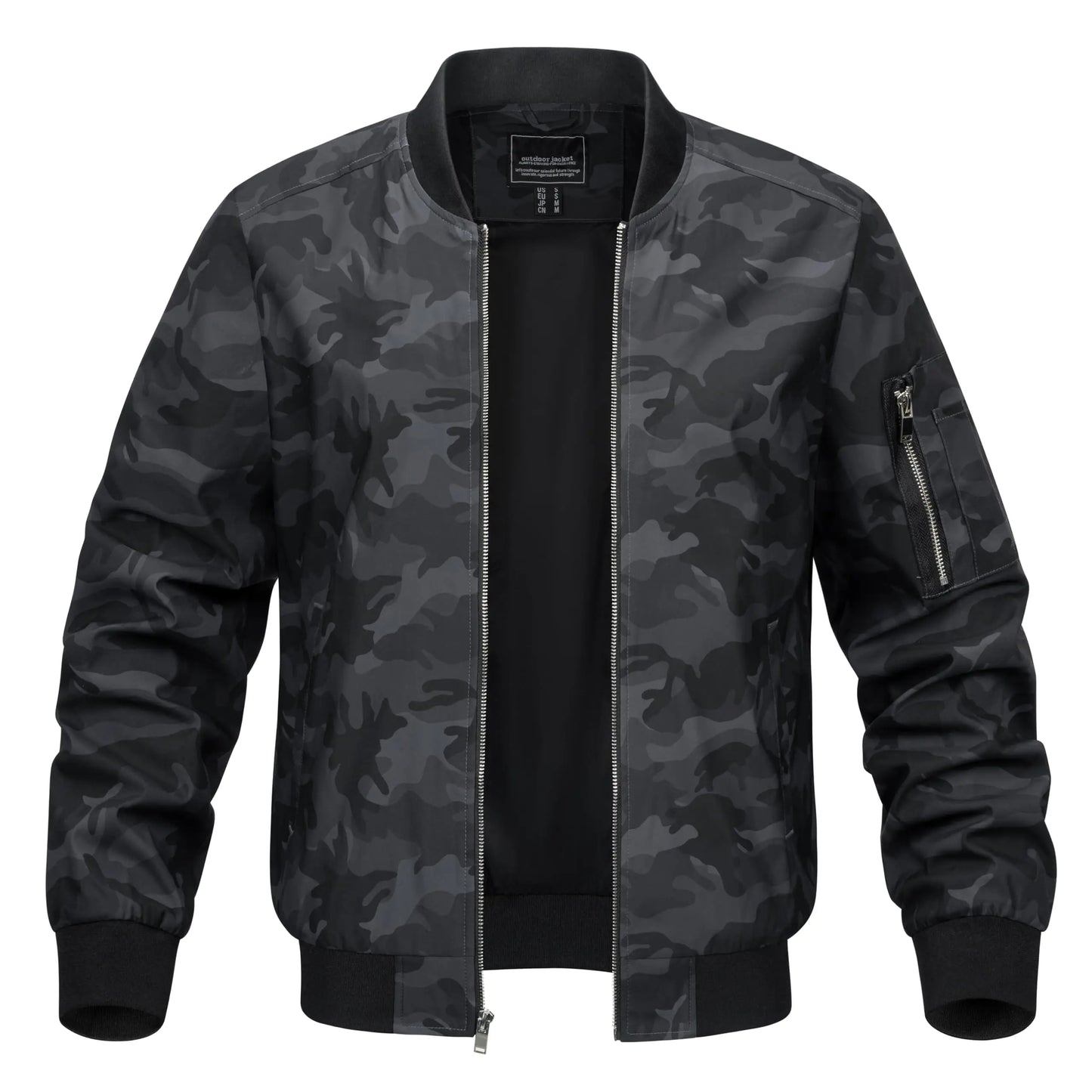 TACVASEN Spring Baseballl Jackets Mens Windbreaker Hiking Trekking Fishing Jackets Outdoor Full Zip Casual Coats Outwear Tops