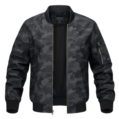 TACVASEN Spring Baseballl Jackets Mens Windbreaker Hiking Trekking Fishing Jackets Outdoor Full Zip Casual Coats Outwear Tops