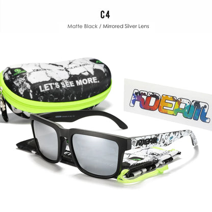 KDEAM Men's Polarized Sunglasses Square Casual Outdoors Sun Glasses Women Unisex Sunglass For Couple With New Package
