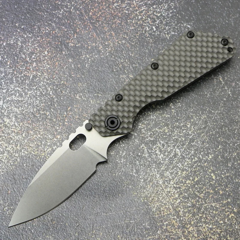 SMF# Folding Knife D2 Blade Titanium Handle Copper Washer Outdoors Hunting Fishing Hiking Utility  Kitchen Survival EDC Tools