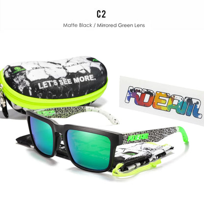 KDEAM Men's Polarized Sunglasses Square Casual Outdoors Sun Glasses Women Unisex Sunglass For Couple With New Package