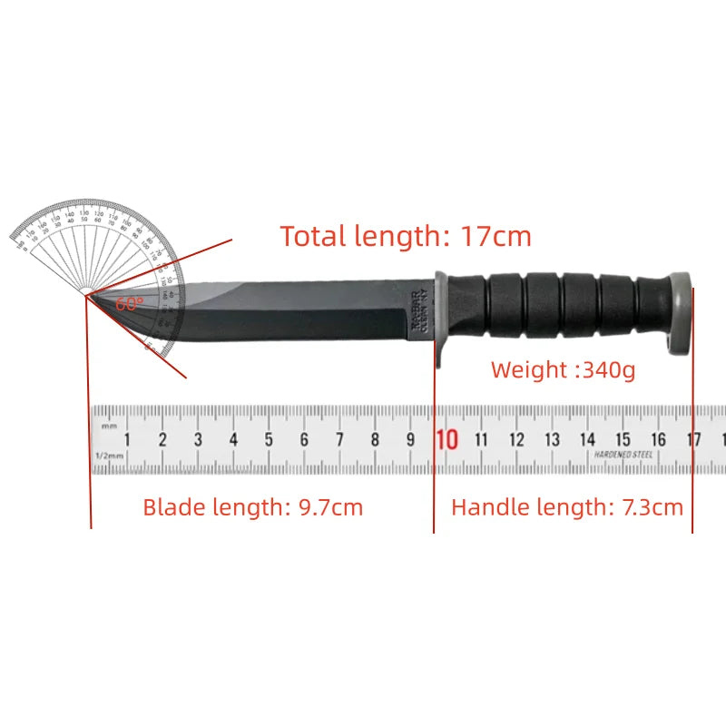 KA-1292 Classic tactical straight knife,outdoor camping, adventure survival knife, mountain climbing and fishing emergency knife