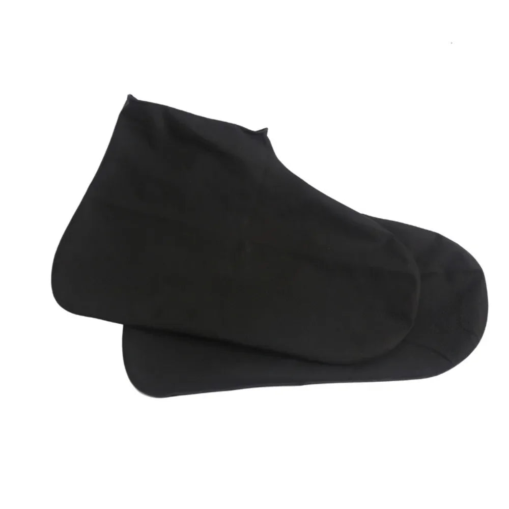 1 Pair Latex Shoe Covers for Rain Waterproof Thickened Reusable Boots Covers for Men Women Cycling Climbing Travel Hiking Camp