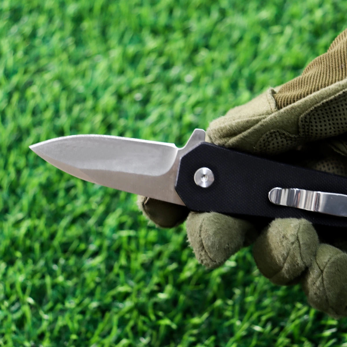 Premium Stainless Steel Pocket Knife Men’s folding EDC multi-tool (outdoors/fruit) – G10 handle. For camping, hiking, exploration, DIY, daily use, fishing & hunting. Great gift for men: Valentine’s/Father’s Day.