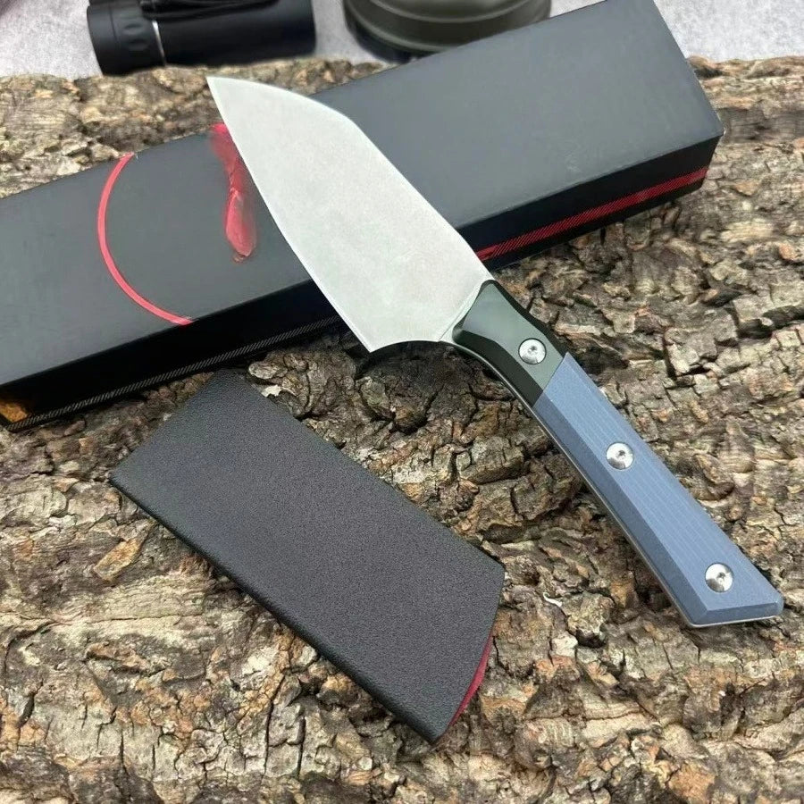 High-hardness Fixed Blade Knife, D2 Steel Blade Treatment, Outdoor Camping Hiking EDC Adventure Climbing Tool, Men's Gift