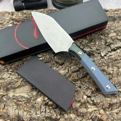 High-hardness Fixed Blade Knife, D2 Steel Blade Treatment, Outdoor Camping Hiking EDC Adventure Climbing Tool, Men's Gift