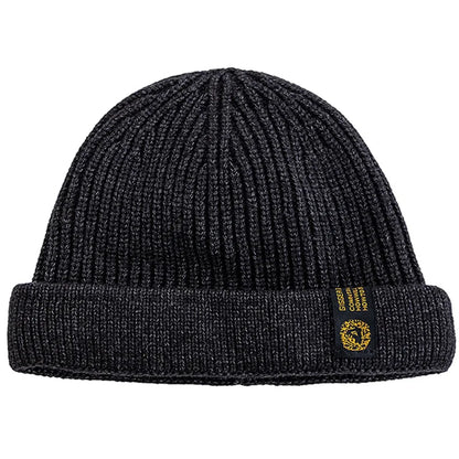 New Men Outdoor Skull Cap Fashion Short Melon Winter Dandy Hats Sailor Style Landlord Hats For Men Autumn Short Beanie Cap