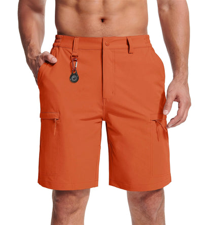MAGCOMSEN Men's Cargo Shorts Multi-Pocket Elastic Breathable Quick-Drying Outdoor D-Ring Design Shorts Hiking Fishing Shorts