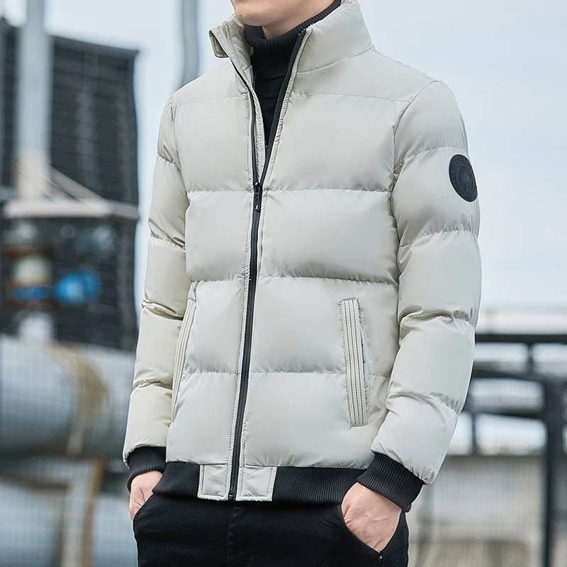 Hiking Jacket Collar  Casual Cotton-padded Clothes Windproof and Cold-resistant Jacket Coat CoatMen's Autumn Winter Warm Jackets