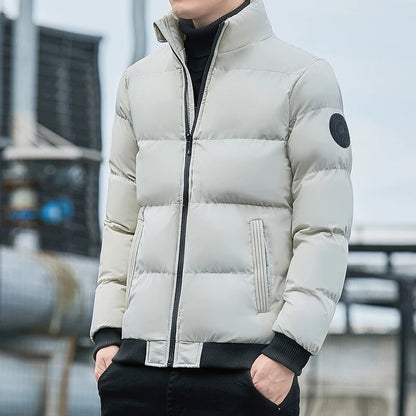 Hiking Jacket Collar  Casual Cotton-padded Clothes Windproof and Cold-resistant Jacket Coat CoatMen's Autumn Winter Warm Jackets