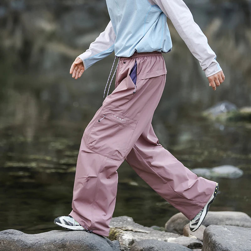 CHRLCK Men's Hiking Cargo Pants Waterproof Outdoor Quick Dry Lightweight Ripstop Women Camping Fishing Climbing Hunting Trousers
