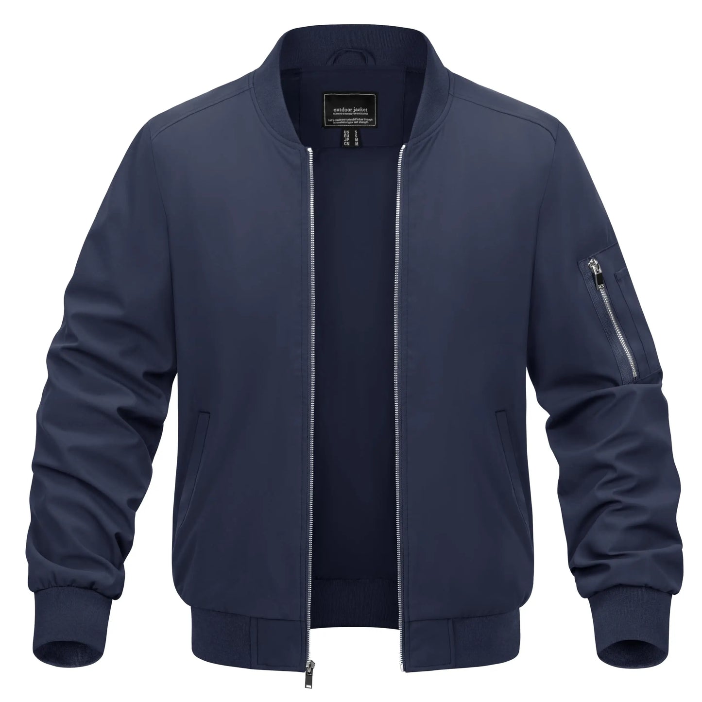 TACVASEN Spring Baseballl Jackets Mens Windbreaker Hiking Trekking Fishing Jackets Outdoor Full Zip Casual Coats Outwear Tops