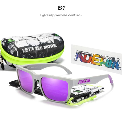KDEAM Men's Polarized Sunglasses Square Casual Outdoors Sun Glasses Women Unisex Sunglass For Couple With New Package