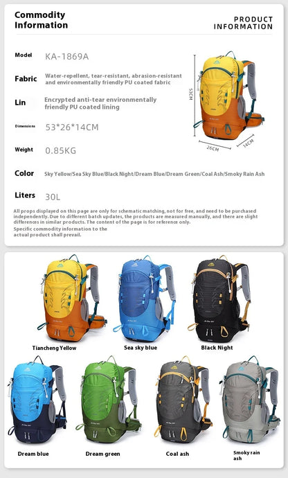 Aione 30L Hiking Backpack for Men Women Lightweight Travel Camping Backpacks with Rain Cover Trekking Climbing Bag