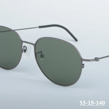 Handmade Pure Titanium Polarized Sunglasses Men Oval Round Eyeglasses Outdoors Women Big Face Spectacles Eyewear No Fade Eyewear
