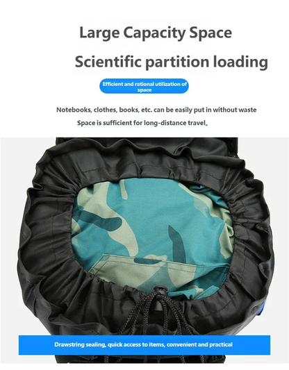 Molle 90L Outdoor Mountaineering Waterproof Rucksack Bag Sports Double Shoulder Bag Casual Hiking Travel Tactical Backpack