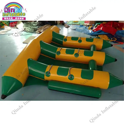 Inflatable Water Game Toys Inflatable Fly Fish Banana Boat,4X3m Inflatable Flying Fish Tube Towable For Adults