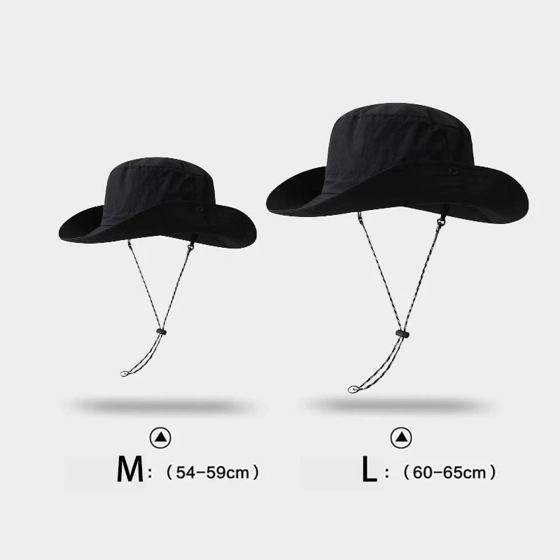 Hiking Hat Western Cowboy Hat Bucket Hat Men Women Sun Protection Outdoor Summer Visor Hat Folding Storage Hiking Hat Caps