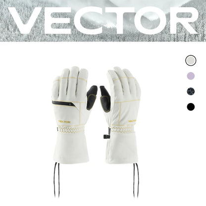 VECTOR Touchscreen P Cotton Waterproof Ski Gloves Wear Resistant PU Palm Moisture Resistant Warm Men and Women Five-finger Glove