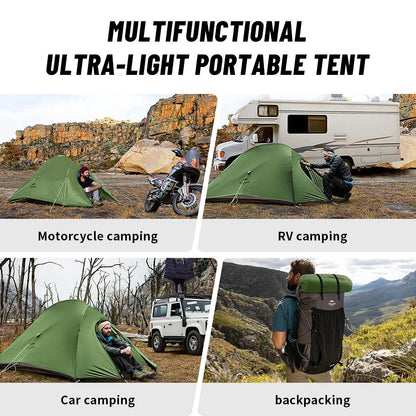 Naturehike Cloud Up 2 People Tent Ultralight 20D Camping Tent Waterproof Outdoor Hiking Travel Backpacking Cycling Fishing Tents