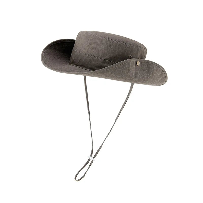 100% Cotton Fisherman Hat Dad Summer Outdoors Sun Cap Man Outdoors Camping Boonie Hat Women Beach Foldable Bucket Hats