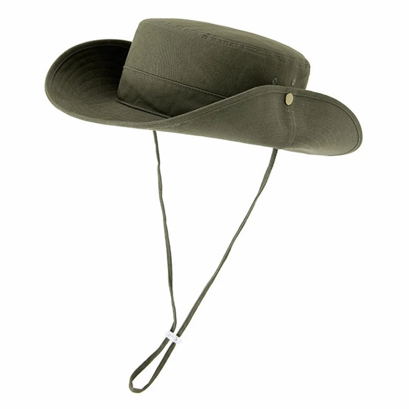 100% Cotton Fisherman Hat Dad Summer Outdoors Sun Cap Man Outdoors Camping Boonie Hat Women Beach Foldable Bucket Hats