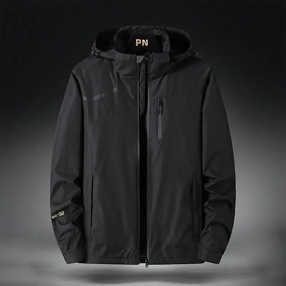 Spring Autumn Sports Windbreaker Hiking and Mountaineering Clothing Waterproof Windproof with Hat Outdoor Thin Coat Print LOGO