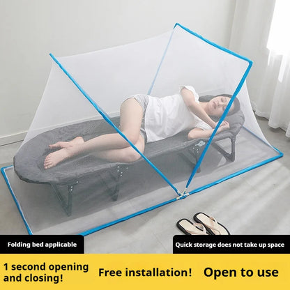 Pop Up Mosquito Net Portable Foldable - No Installation 3s Auto Setup for Student Dormitory/Camping Travel/Home Bed Ultra Light