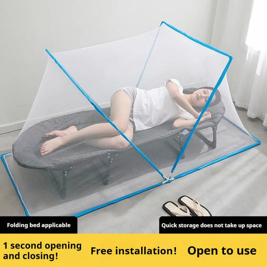 Pop Up Mosquito Net Portable Foldable - No Installation 3s Auto Setup for Student Dormitory/Camping Travel/Home Bed Ultra Light
