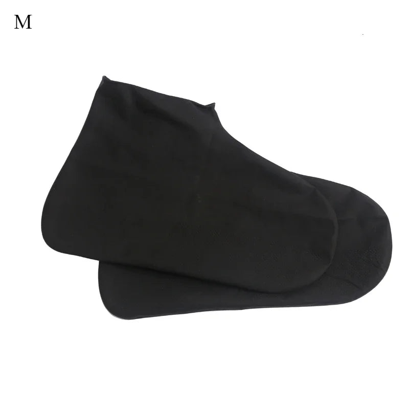 1 Pair Latex Shoe Covers for Rain Waterproof Thickened Reusable Boots Covers for Men Women Cycling Climbing Travel Hiking Camp