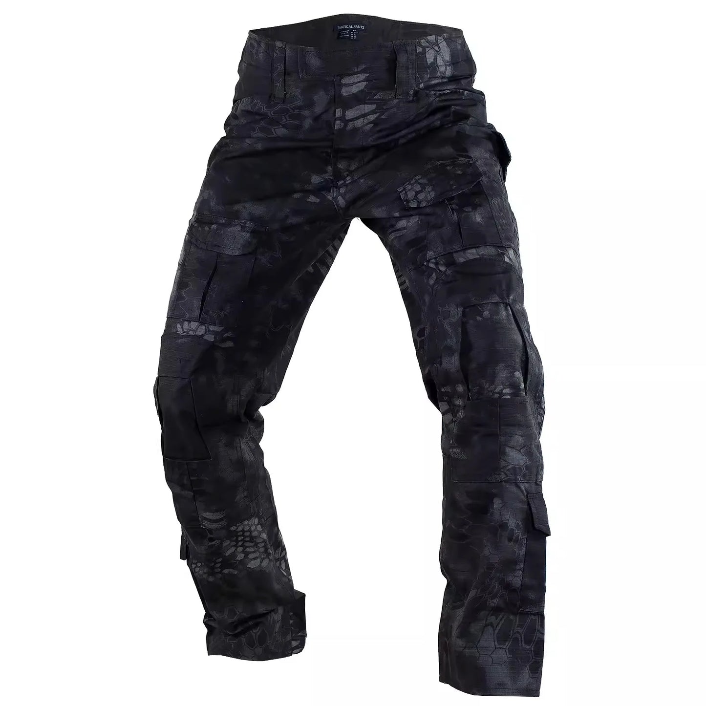 Summer Outdoors Tactical Set Men Thin Quick Drying Combat Training Uniform Camo Patchwork Tops+Multi Pocket Cargo Pants Suit