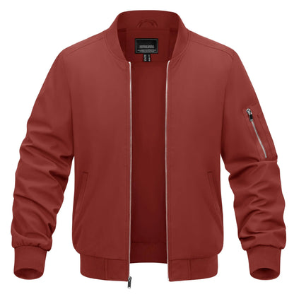 TACVASEN Spring Baseballl Jackets Mens Windbreaker Hiking Trekking Fishing Jackets Outdoor Full Zip Casual Coats Outwear Tops