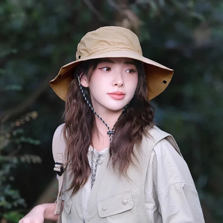 Hiking Hat Western Cowboy Hat Bucket Hat Men Women Sun Protection Outdoor Summer Visor Hat Folding Storage Hiking Hat Caps