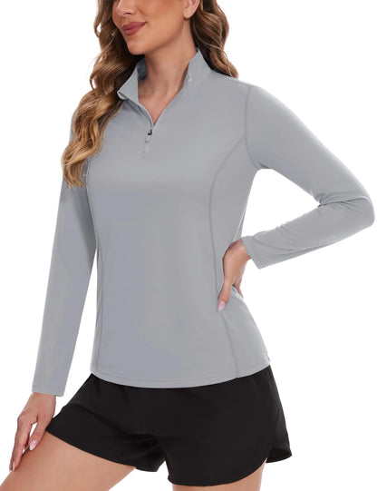 TACVASEN UPF 50+ Quick Dry Long Sleeve T Shirts Womens Anti UV/Sun Protection Shirts Running Hiking Fishing T-Shirts Outdoor