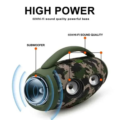 100W High Power Bluetooth Speaker Portable Outdoors Waterproof Wireless Subwoofer 360 Stereo Surround TWS FM Boombox