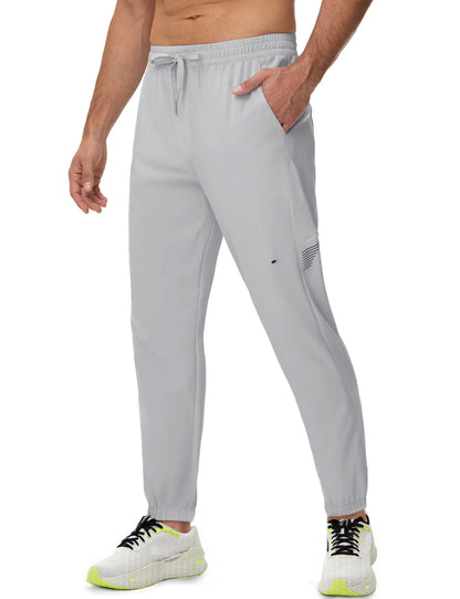 TACVASEN Lightweight UPF50+ Sweatpants Mens Quick Dry Hiking Pants with 3 Pockets Waterproof Trekking Fishing Casual Joggers
