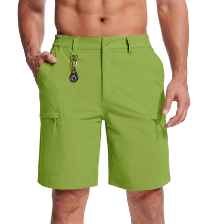 MAGCOMSEN Men's Cargo Shorts Multi-Pocket Elastic Breathable Quick-Drying Outdoor D-Ring Design Shorts Hiking Fishing Shorts