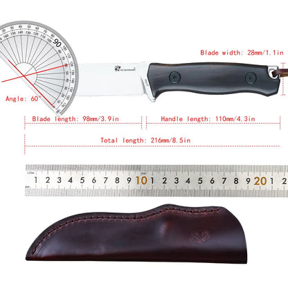 Hx Outdoors Cassic Hunting Knife,Premium Knife, japanese knives,Cleaver Field Kitchen Knives Leather Sheath Dropshipping