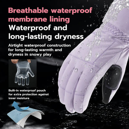 VECTOR Touchscreen P Cotton Waterproof Ski Gloves Wear Resistant PU Palm Moisture Resistant Warm Men and Women Five-finger Glove