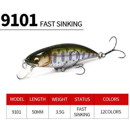 Fishing 50mm 3.5g Swimbaits Bass Big Fish Crankbaits Fishing Lure Floating Wobblers for Pike Minnow Lure Fishing Tackle