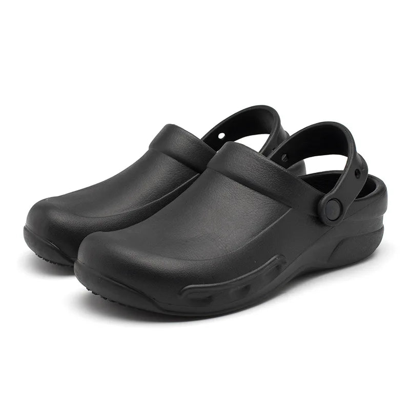 New Men's Chef Kitchen Working Slippers Non-slip Waterproof Oil-proof Shoes Rubber Rain boots for Men and Women Unisex Sandals