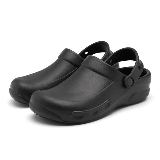 New Men's Chef Kitchen Working Slippers Non-slip Waterproof Oil-proof Shoes Rubber Rain boots for Men and Women Unisex Sandals